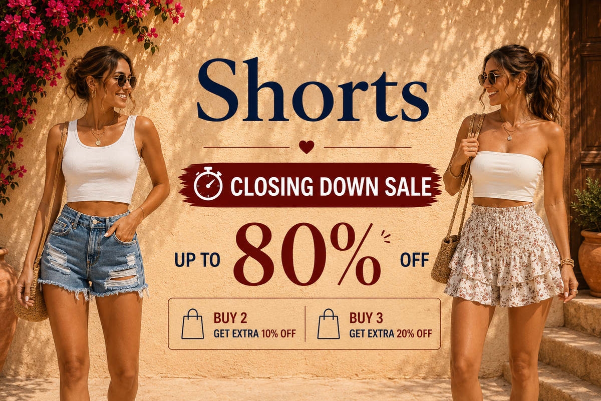 Shorts - Closing Down Sale, up to 80% off