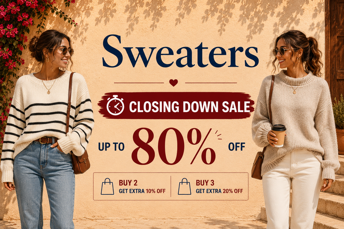 Sweaters - Closing Down Sale, up to 80% off
