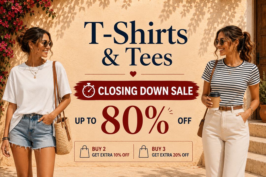 T-Shirts & Tees - Closing Down Sale, up to 80% off