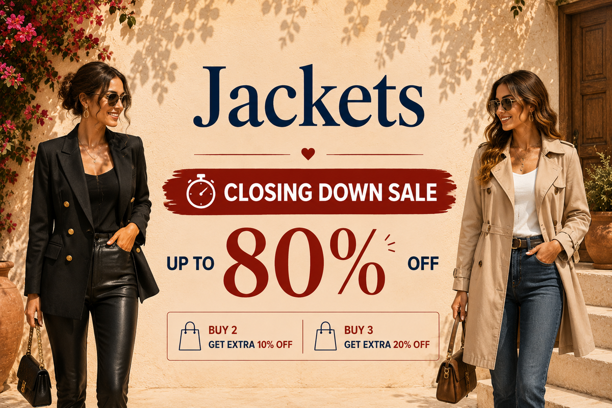 Jackets - Closing Down Sale, up to 80% off