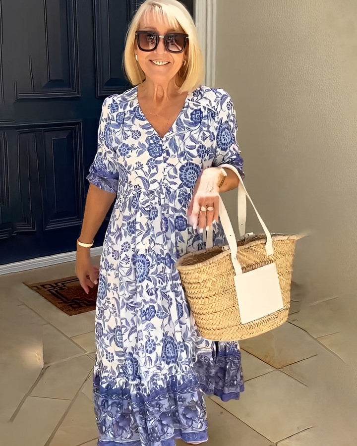Keisha - Graceful V-Neck Floral
