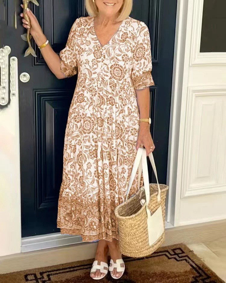 Keisha - Graceful V-Neck Floral