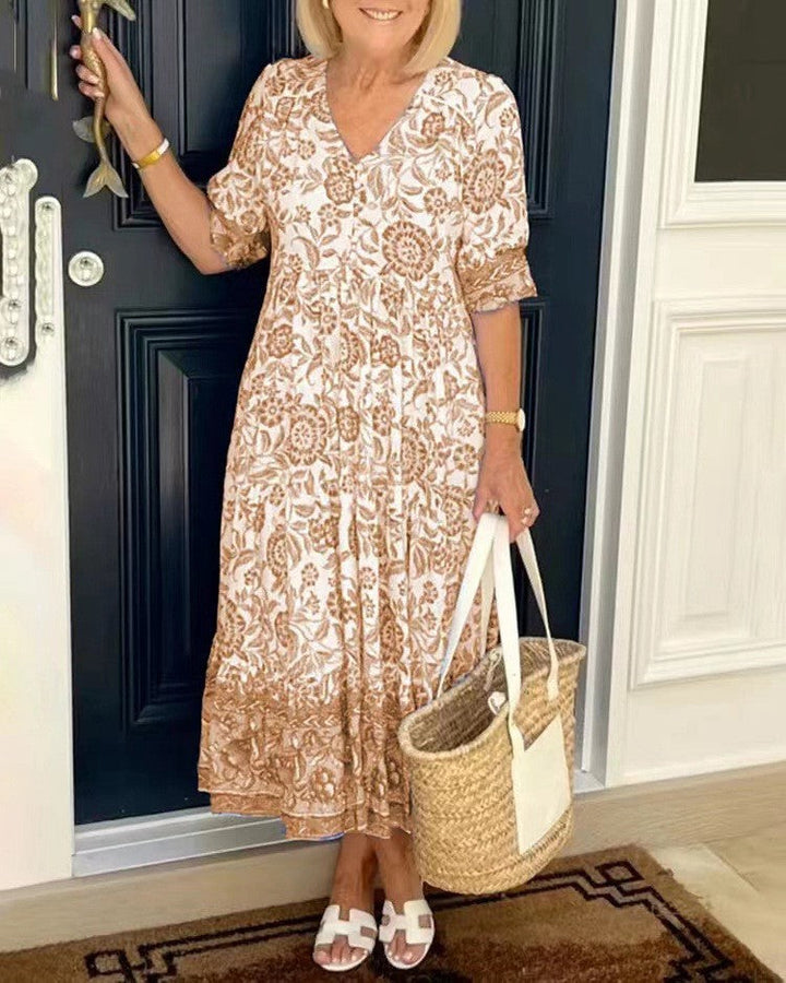 Keisha - Graceful V-Neck Floral