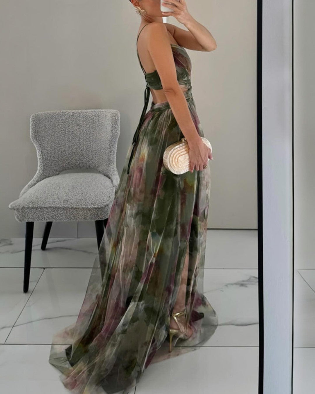 Sophie - Elegant Silk Marbella Dress