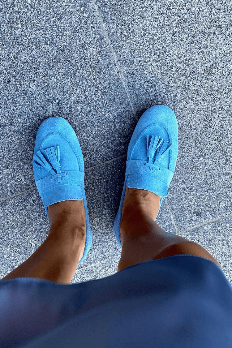 Imogen – Magenta Suede Loafers – Byron Grace