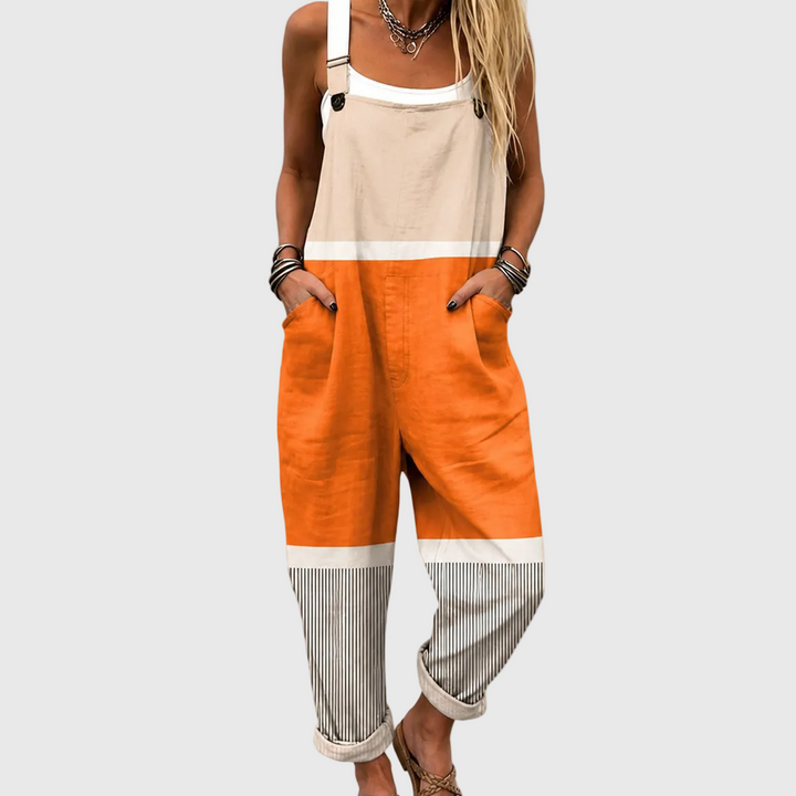 Ally – Sunset Stripe Overalls