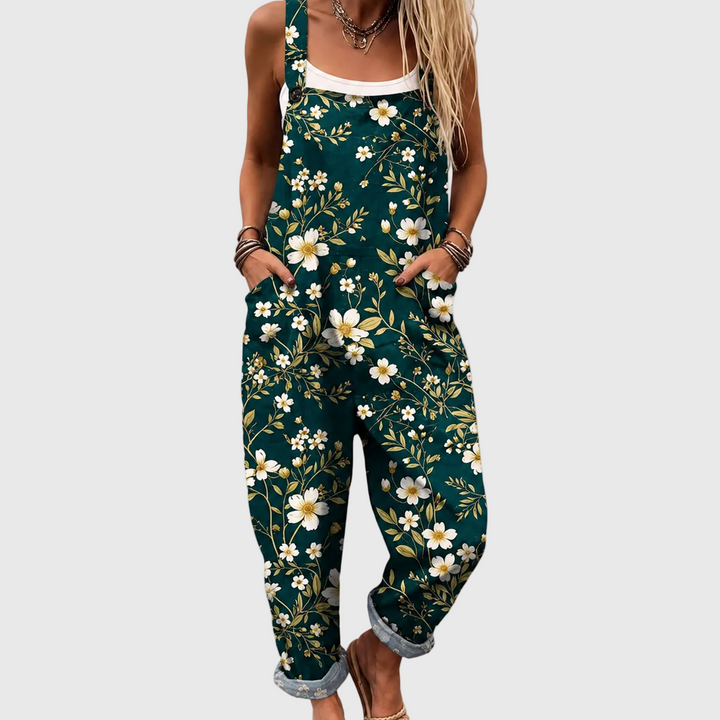 Ellie – Emerald Flower Overall