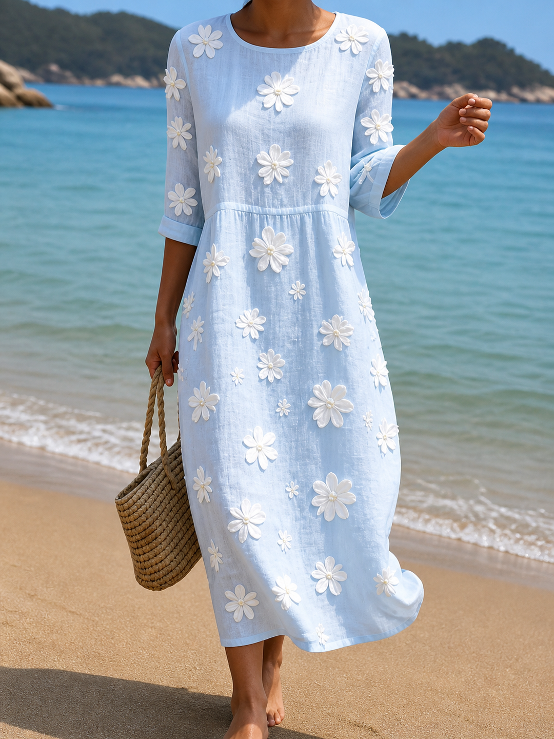 Xanthe - Casual Women's Dress with Floral Print