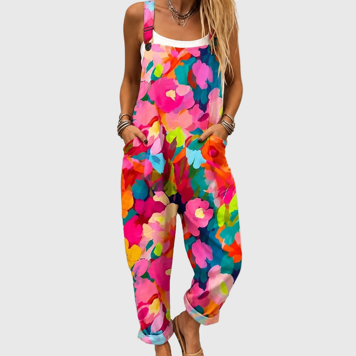 Heidi – Colorful Floral Overalls