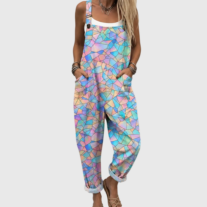 Layla – Pastel Mosaic Overall