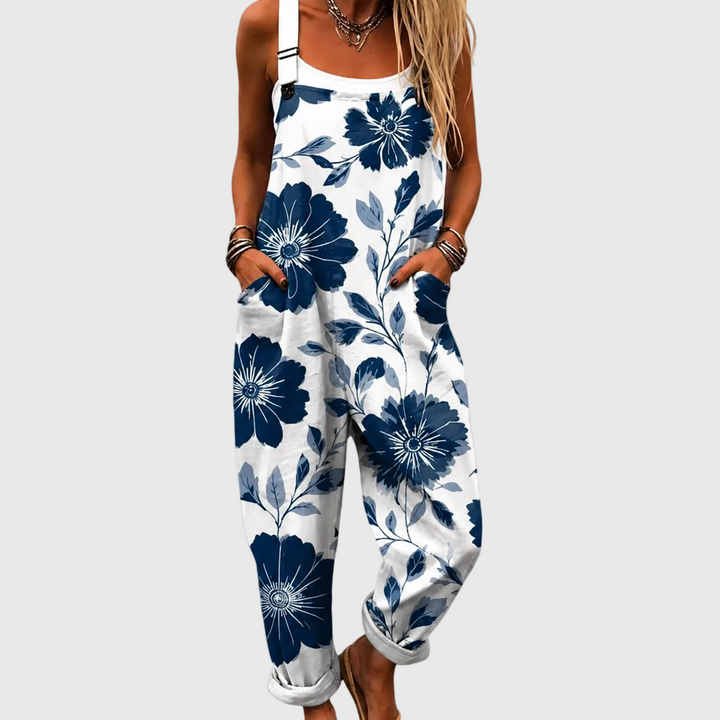 Willow – Indigo Flower Overalls