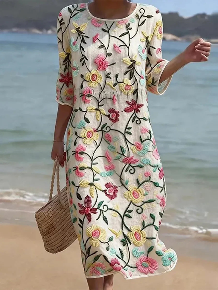 Teagan - Casual Floral Print Dress for Women