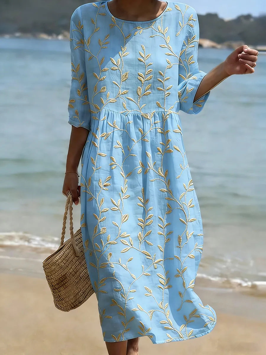 Yasmin - Casual Women's Dress with Floral Print