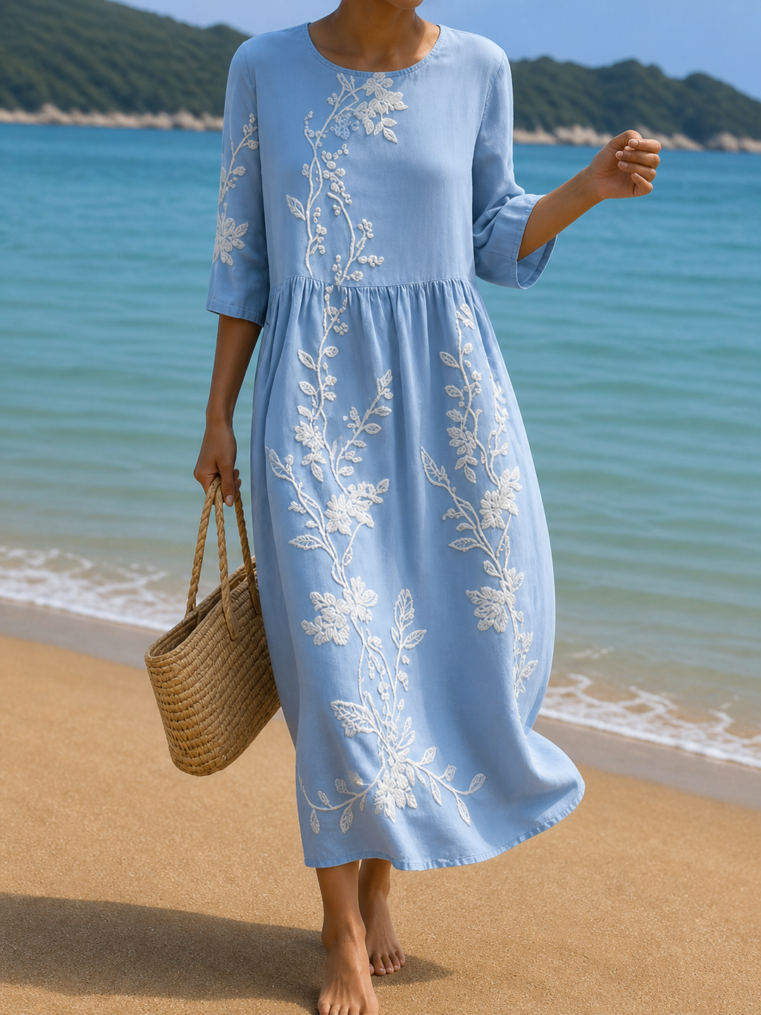 Orla - Casual Women's Dress with Floral Print