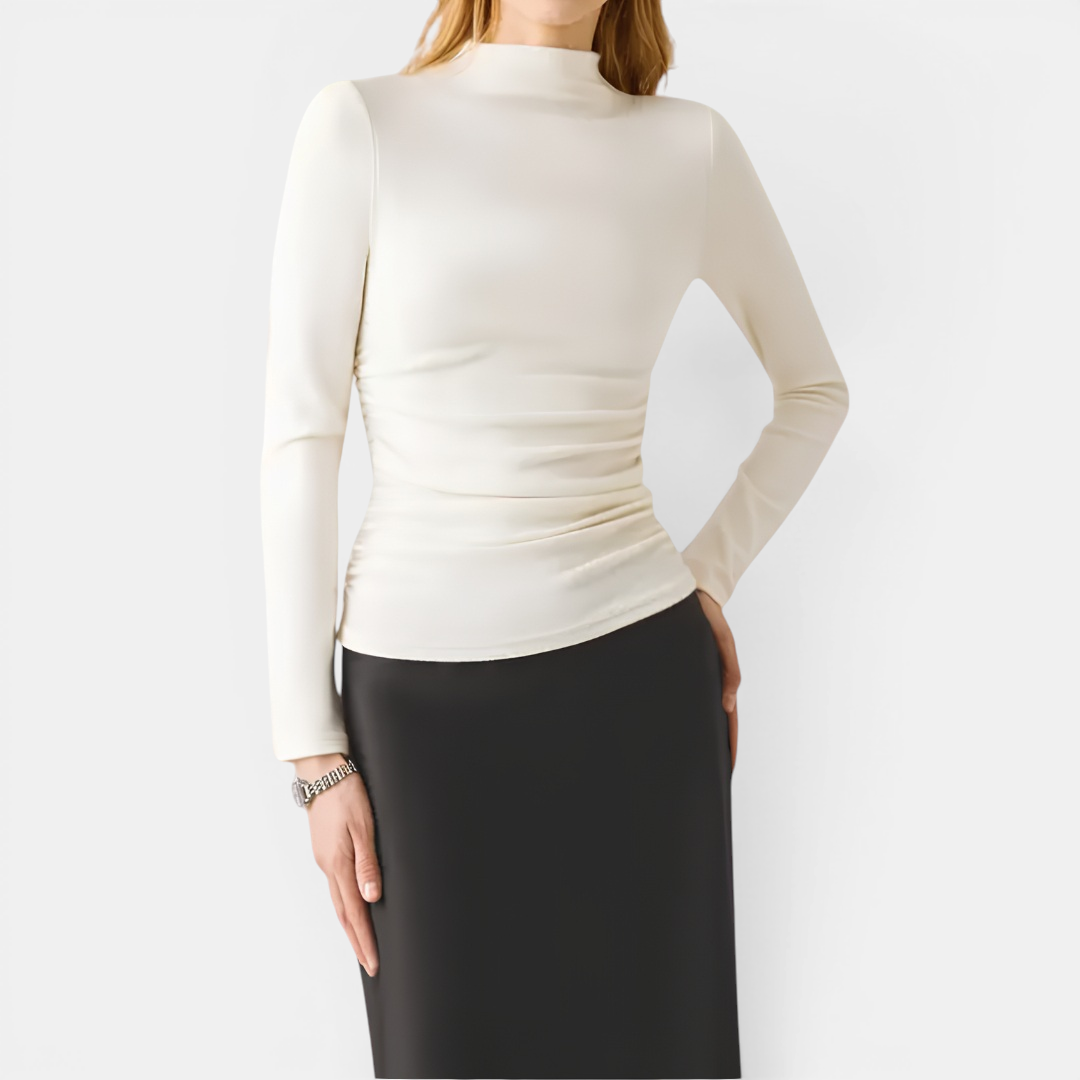 MARLENA™ – Thermal Ruched Mockneck Top