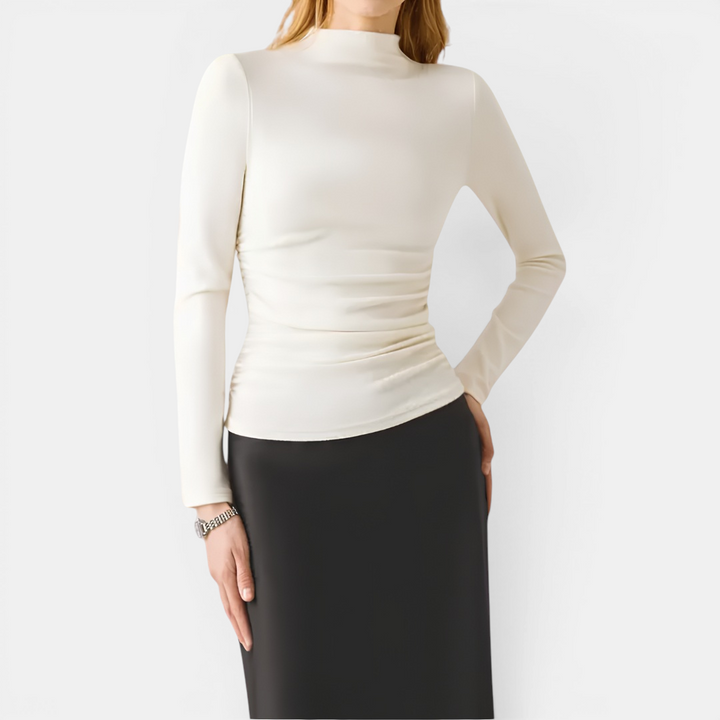 MARLENA™ – Thermal Ruched Mockneck Top