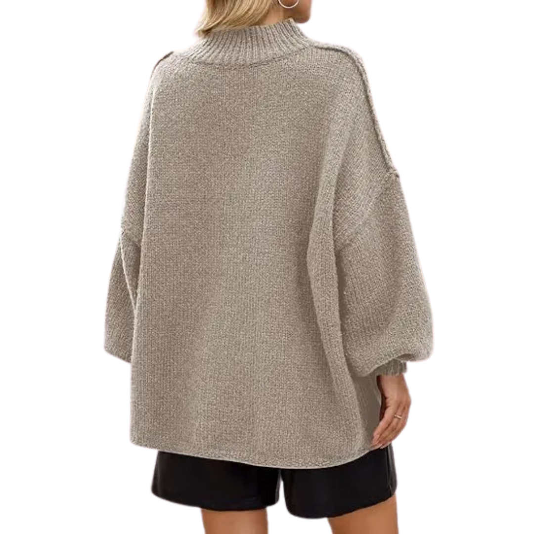 NORI™ – Relaxed Ribbed Knit Tunic Sweater