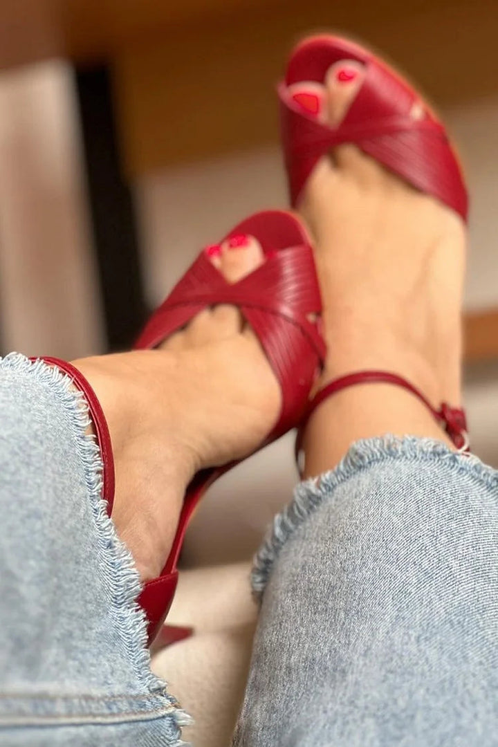 Ursula – Red Stiletto Heels – Byron Grace