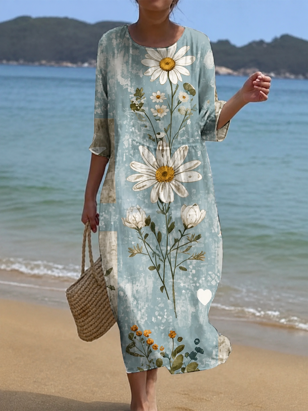 Romy - Casual Women's Dress with Floral Print