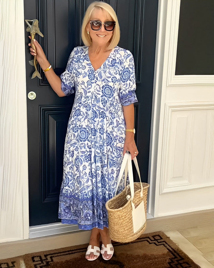 Keisha - Graceful V-Neck Floral