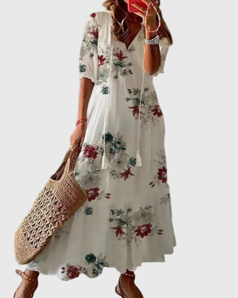 Amalia - Boho Vintage Summer Maxi Dress