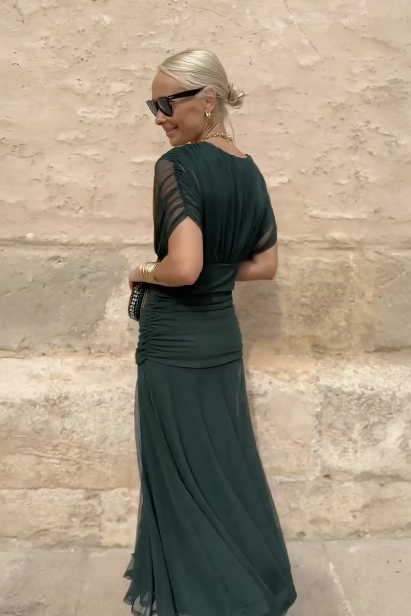 Evie - Elegant Silk Santana Dress