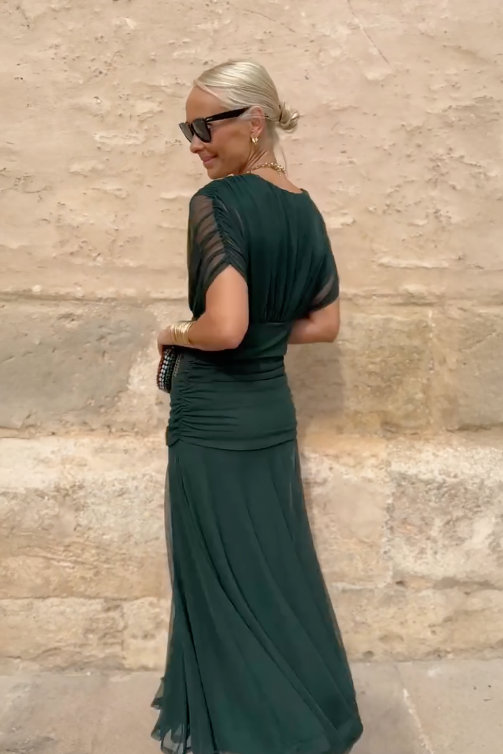 Evie - Elegant Silk Santana Dress