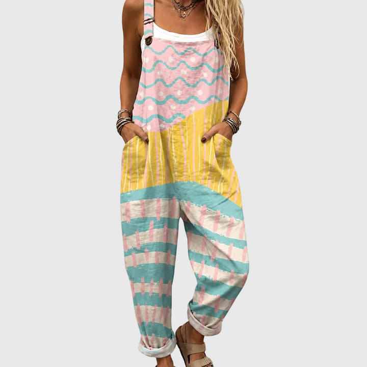Lauren – Soft Multicolor Pastel Overall