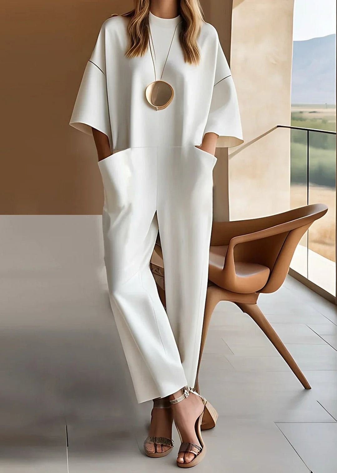 Emmy - Elegant Short-Sleeve Jumpsuit