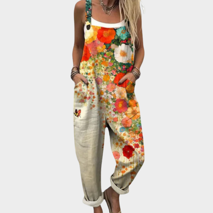 Olivia – Comfortable Printed Overalls