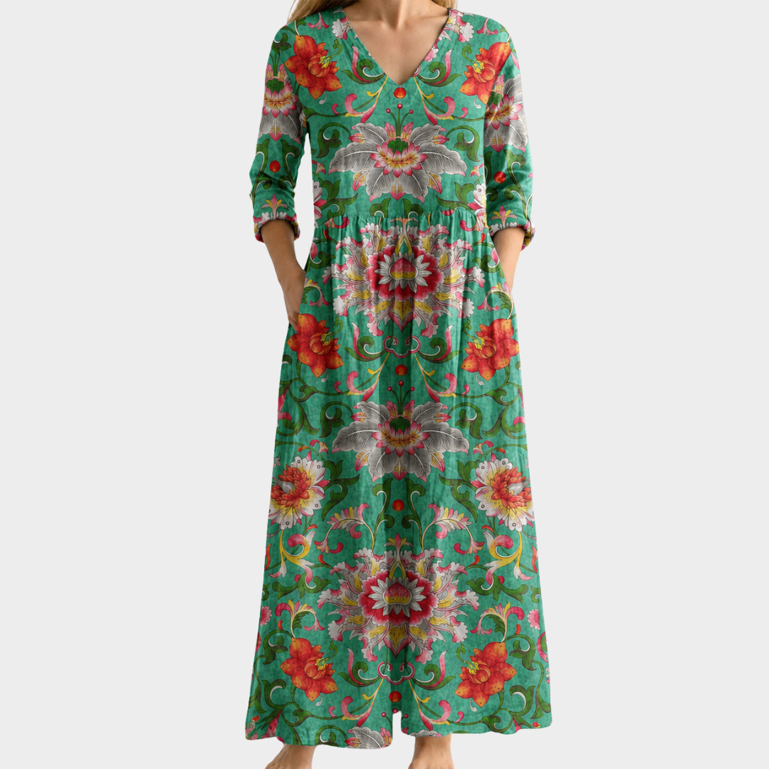 Bettina - Chic Printed Maxi Dress