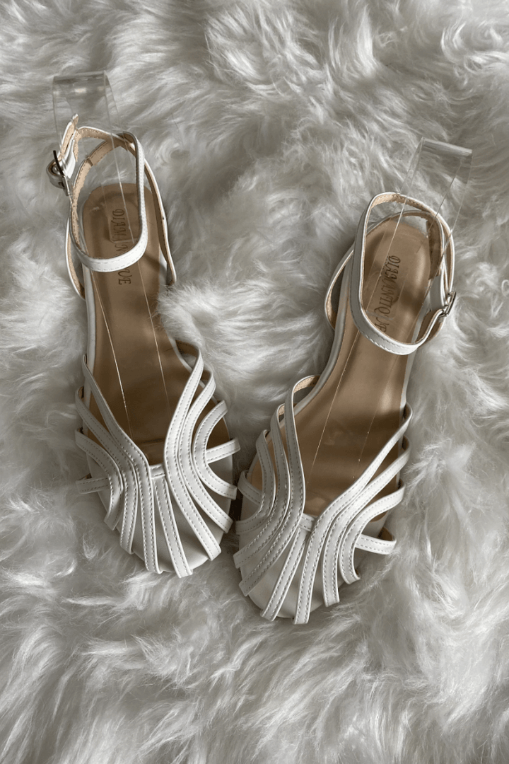 Priya – Plain Round-Toe Cut-Out Ballet Flats with Ankle Strap – Byron Grace