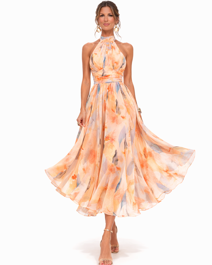 Charlotte - Timeless Satin Halter Dress