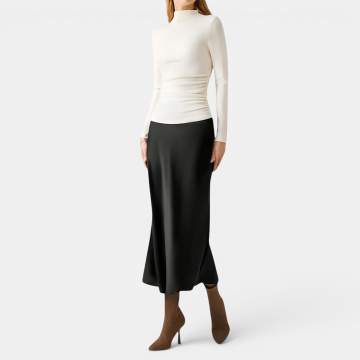 MARLENA™ – Thermal Ruched Mockneck Top