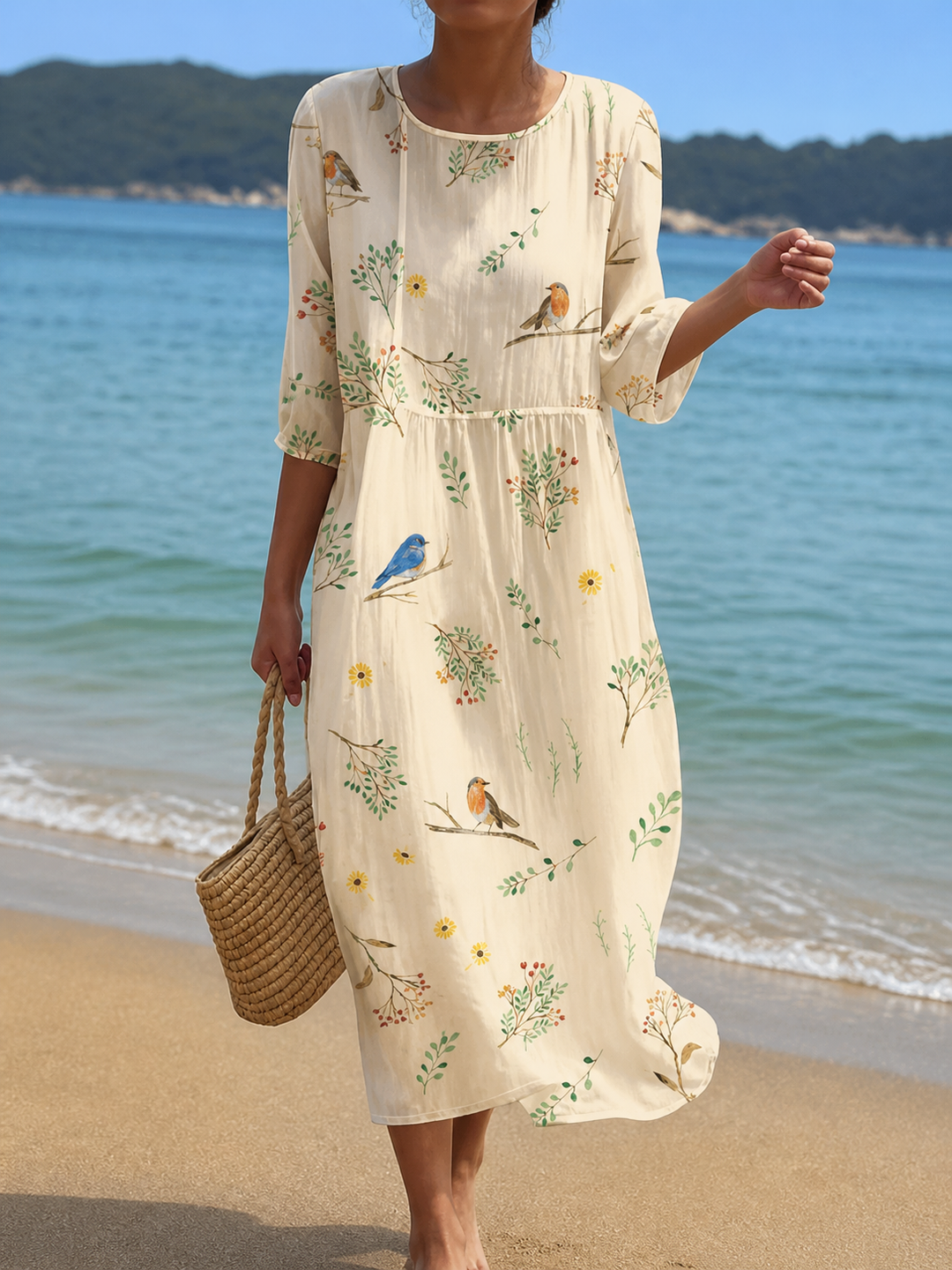 Halle - Casual Floral Print Dress for Women