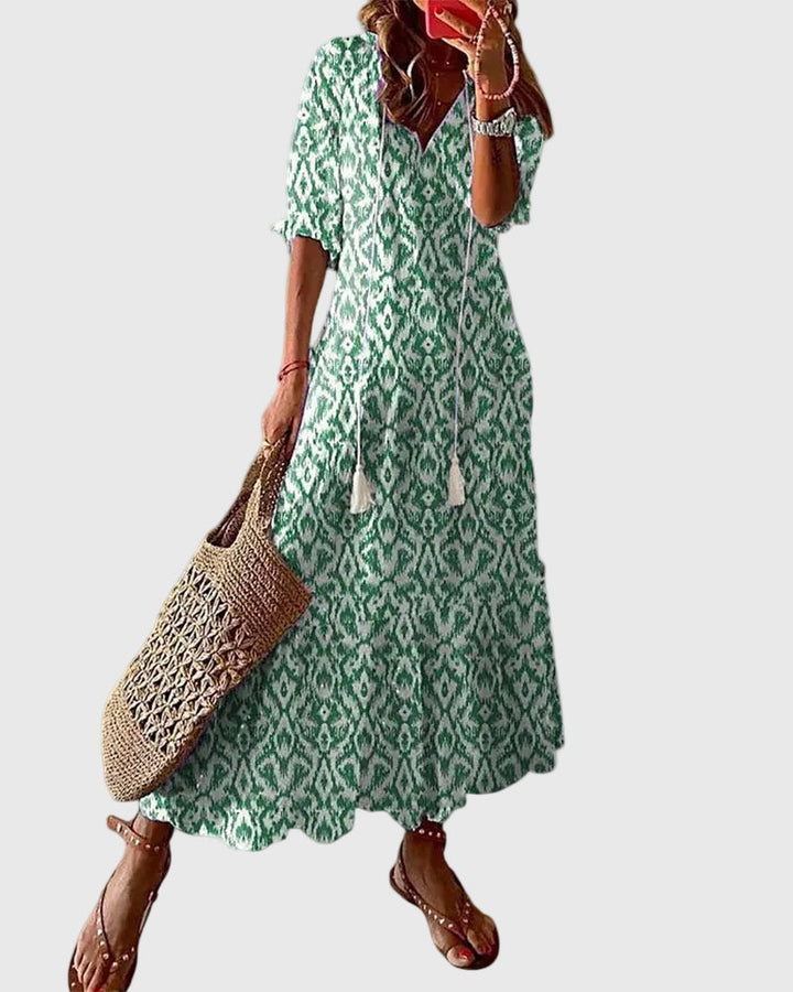 Amalia - Boho Vintage Summer Maxi Dress