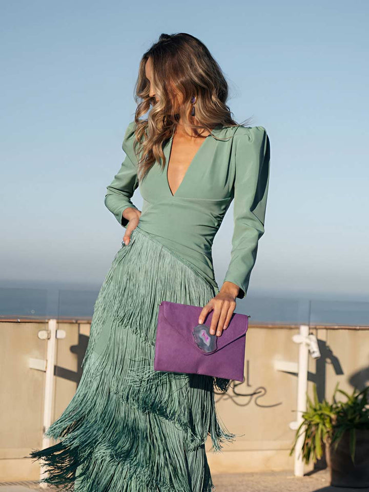 Willow - Elegant Flared Fringe Dress