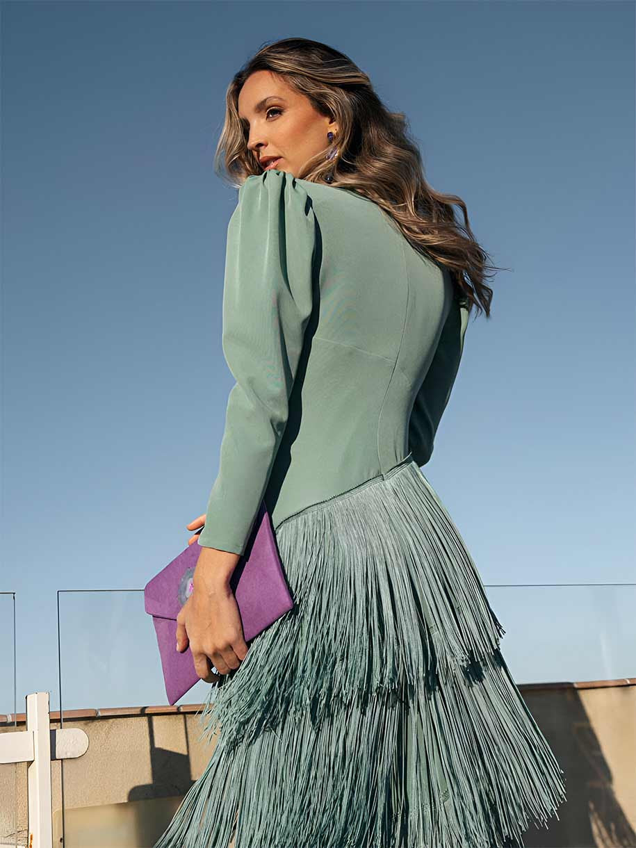 Willow - Elegant Flared Fringe Dress