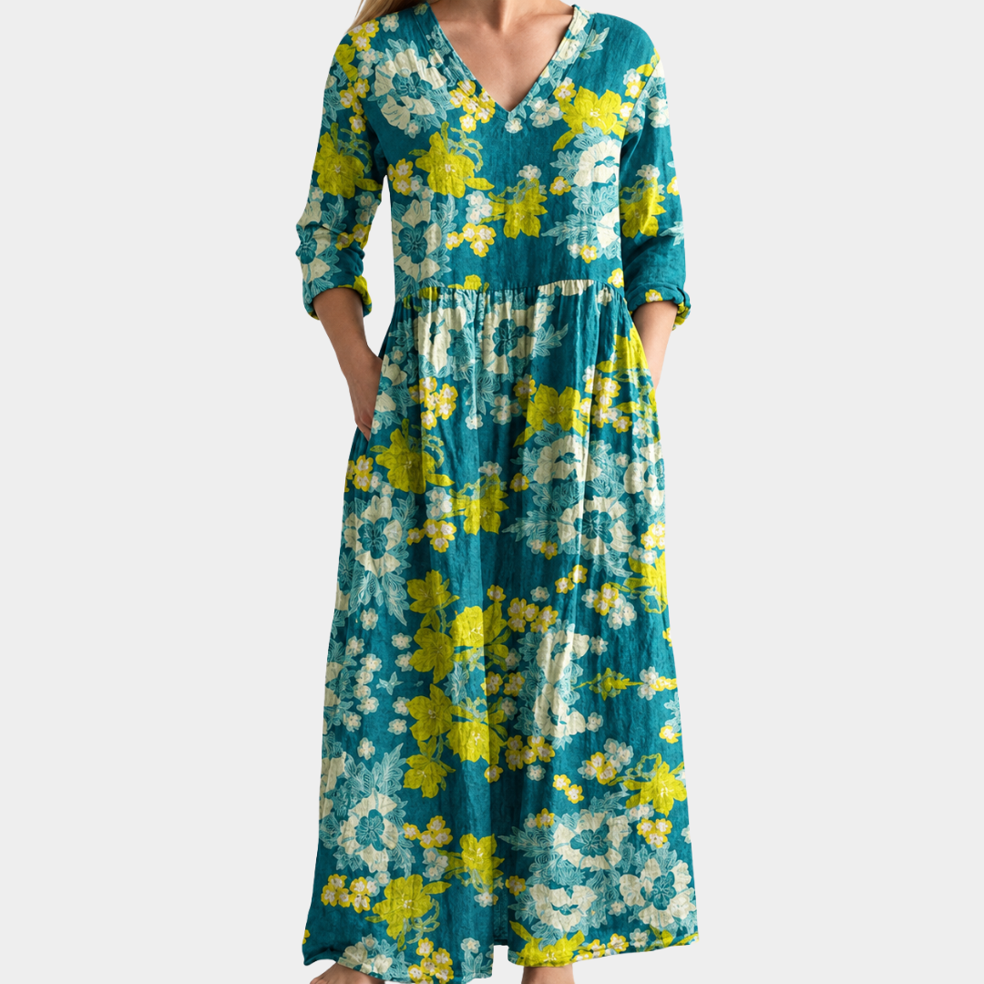 Jolene - Seaside Bloom Comfort Dress