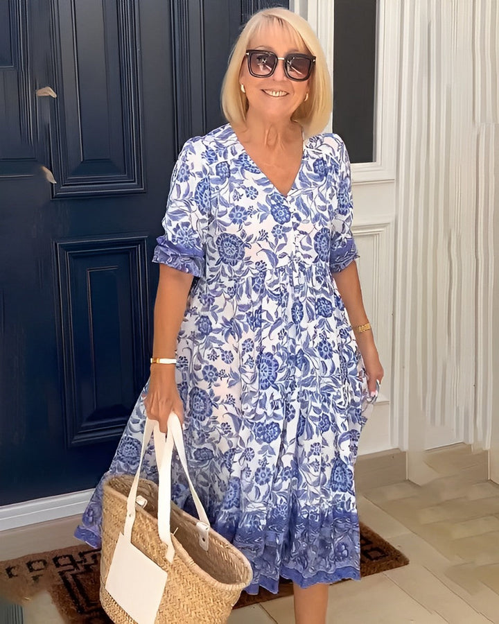Keisha - Graceful V-Neck Floral