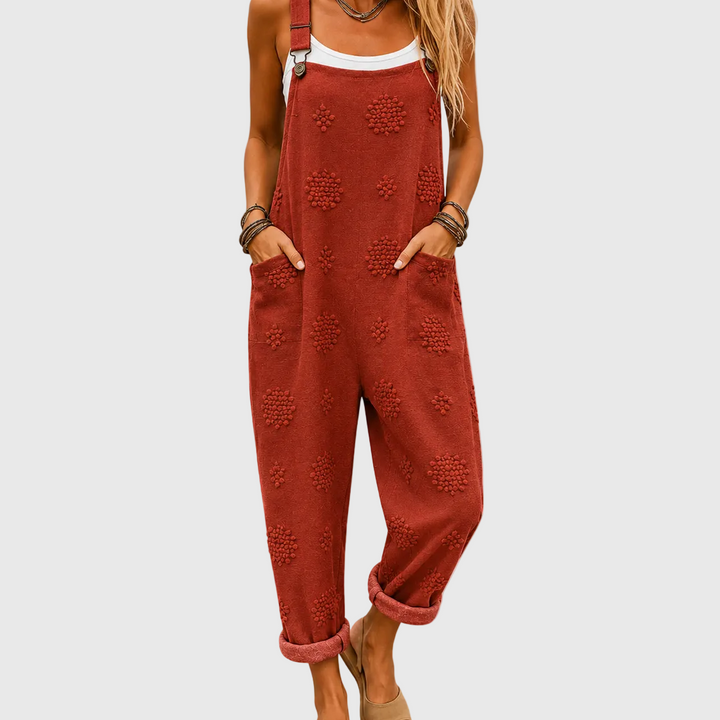 Isabella – Comfort Overalls Brick Red