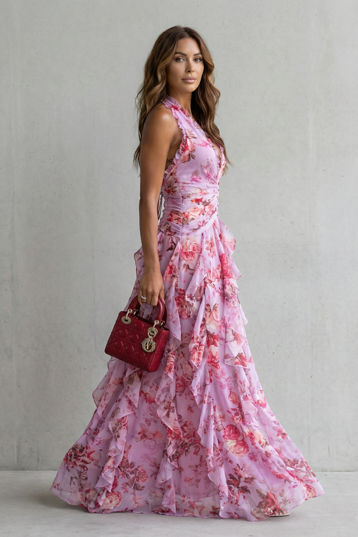 Poppy - Elegant Halter-Neck Maxi Dress