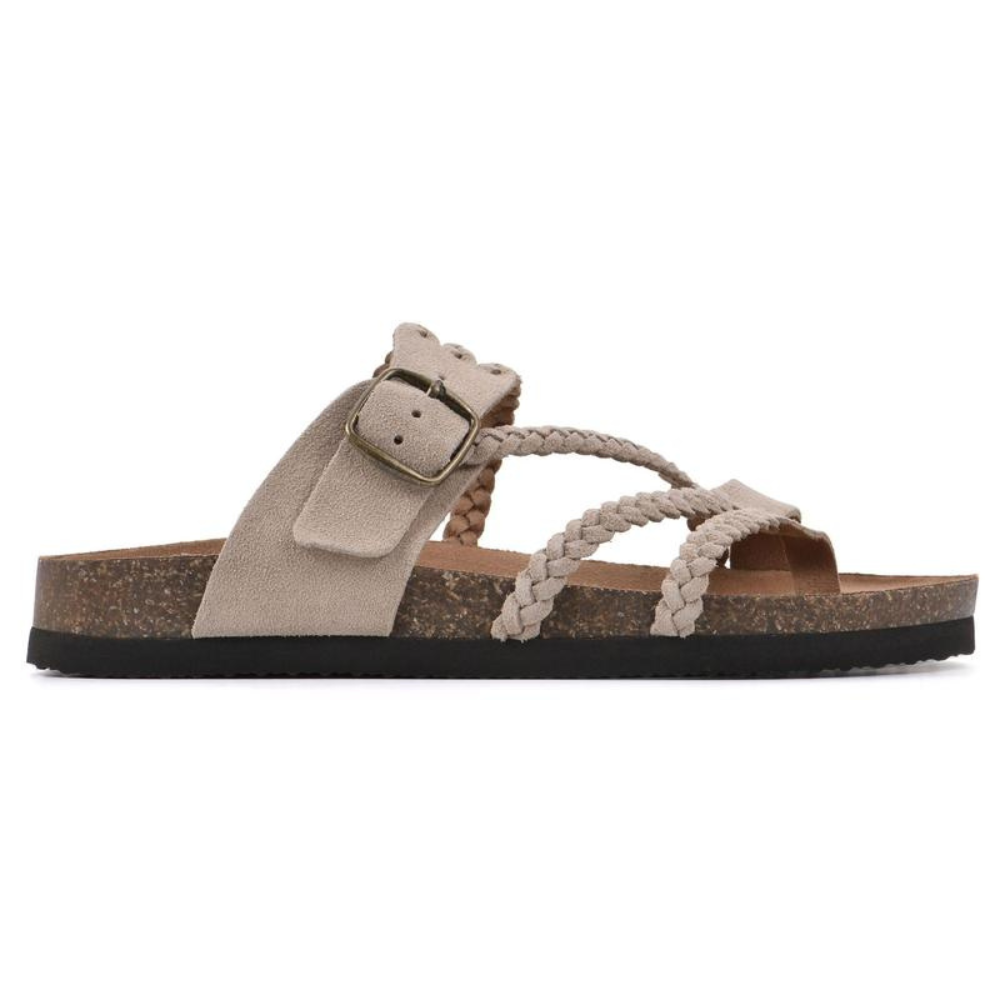 Zosia - Woven Cork Sandals with Orthopaedic Support