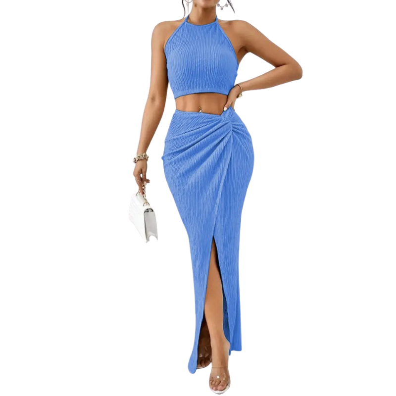 ADIE™ – Chic Crop Top and Split Hem Skirt Set