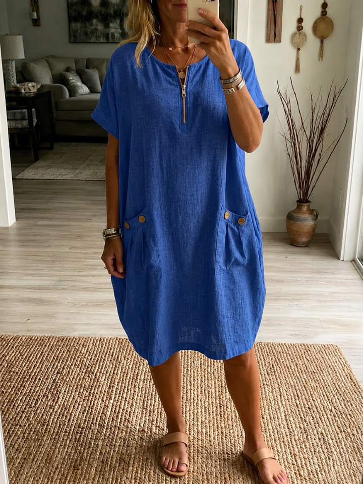 Pascale™ - Zip-Front Maxi Dress