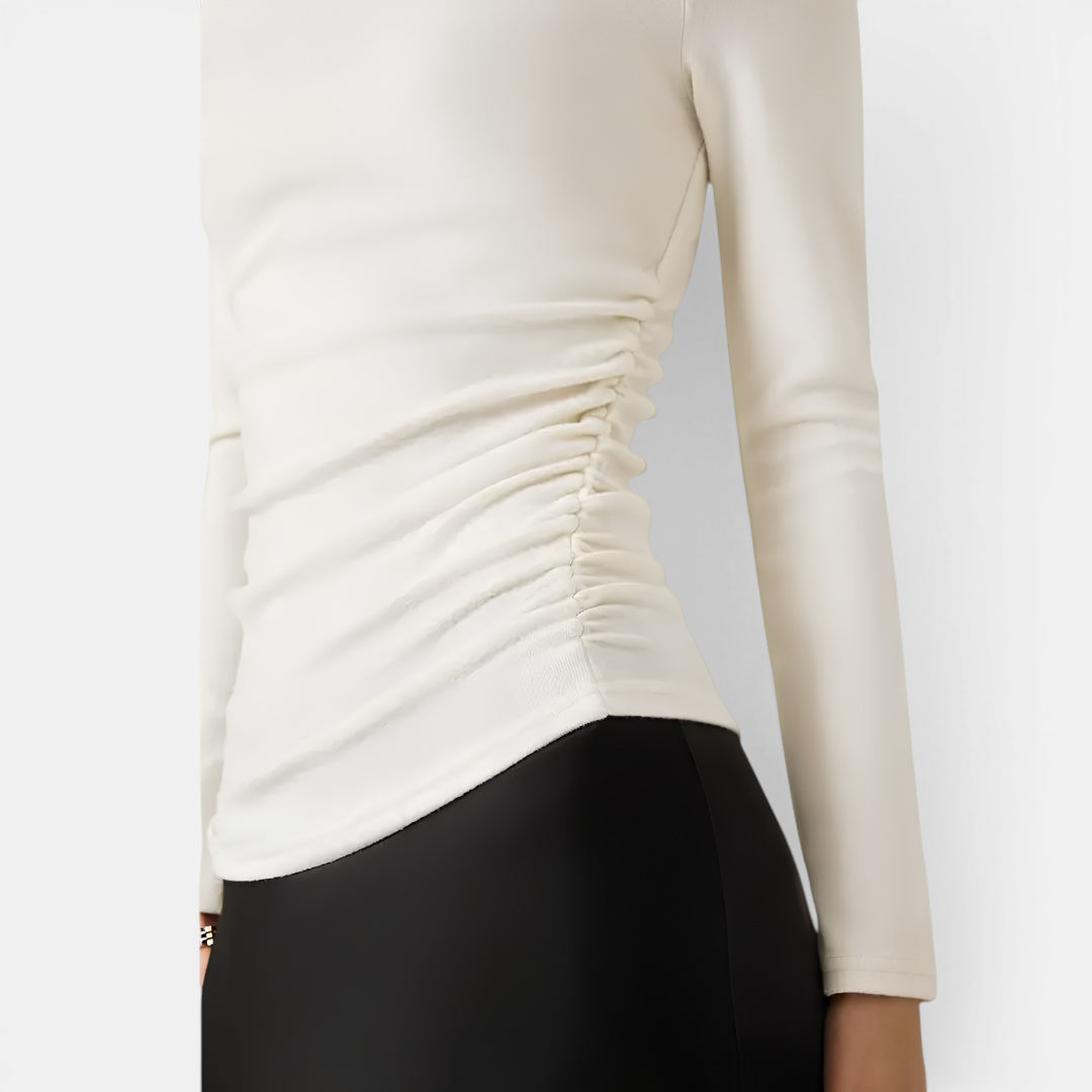 MARLENA™ – Thermal Ruched Mockneck Top