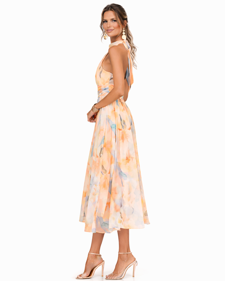 Charlotte - Timeless Satin Halter Dress