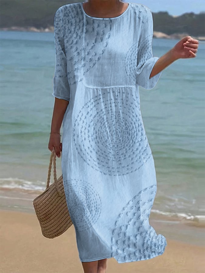 Dovie - Casual Embroidered Dress for Women