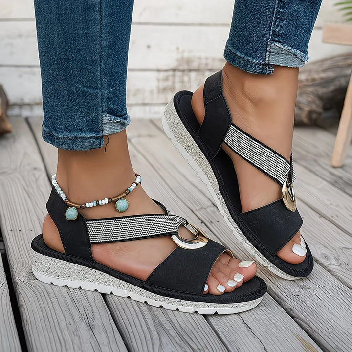 Indira – Flat Buckle Comfort Sandals