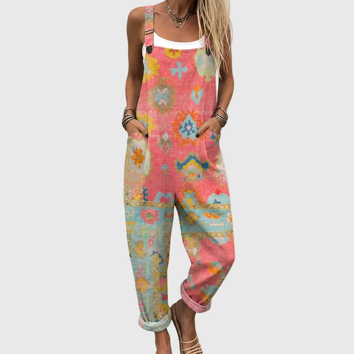 Luna – Relaxed Overall with Soft Mosaic Pattern
